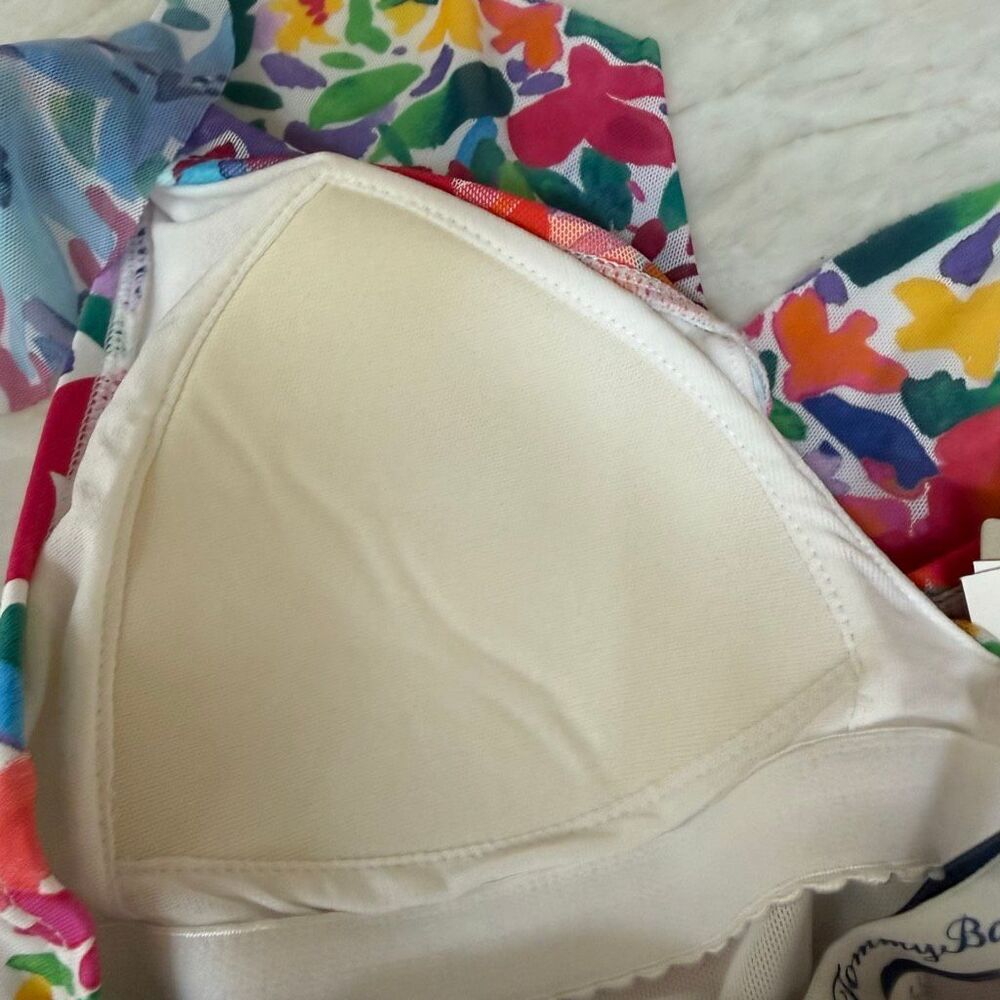 Tommy Bahama Watercolor Floral Wrap One Piece Swimsuit size 4 NWT - Picture 5 of 7